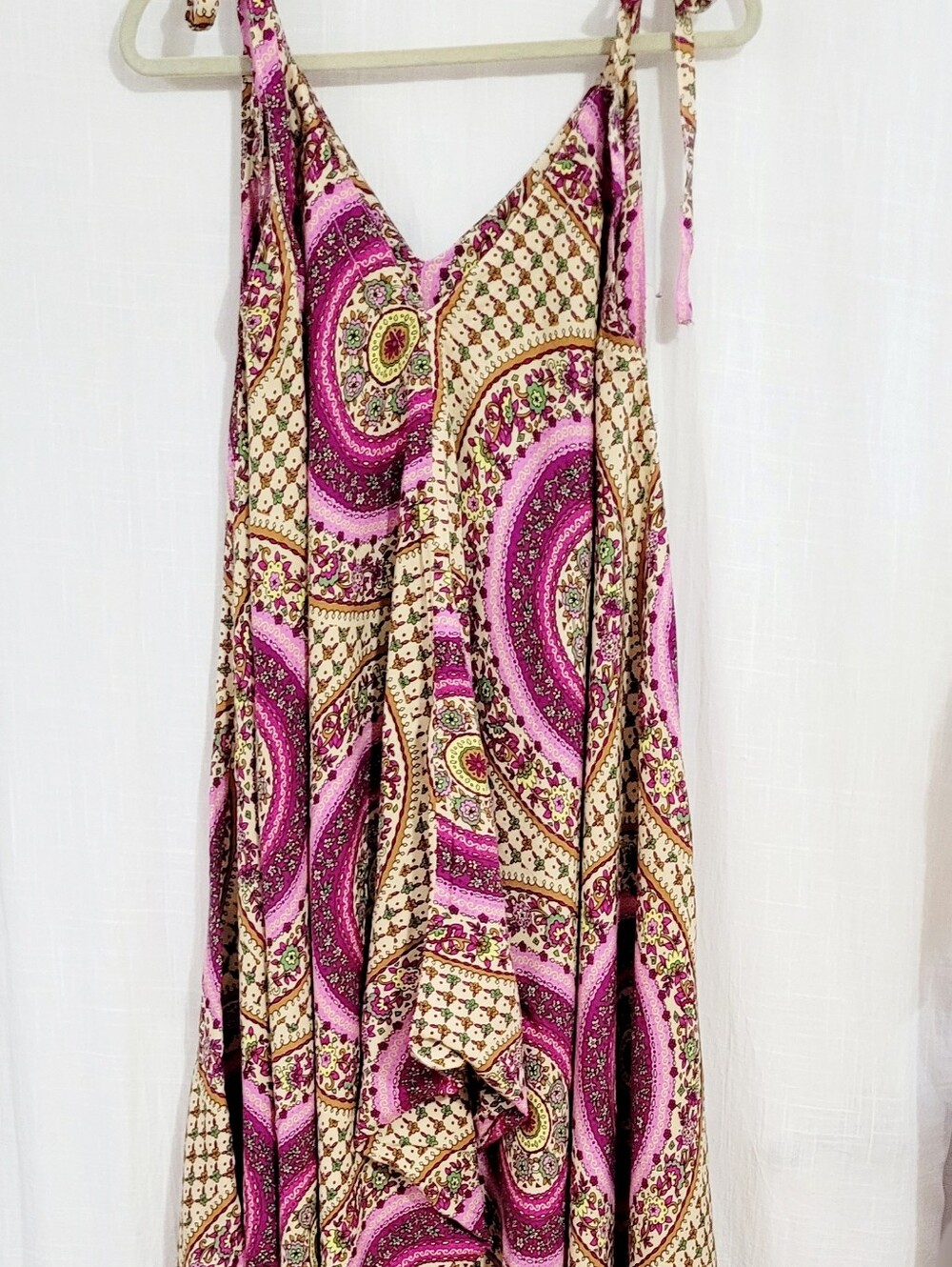 Boho Paisley V-Neck Jumpsuit  / Coverup - Picture 9 of 12